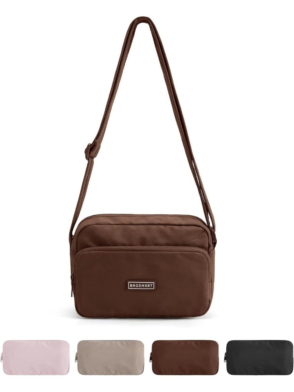 👜Women's Chocolate Mini Foldable Crossbody Bag Waterproof Travel Shoulder Purse